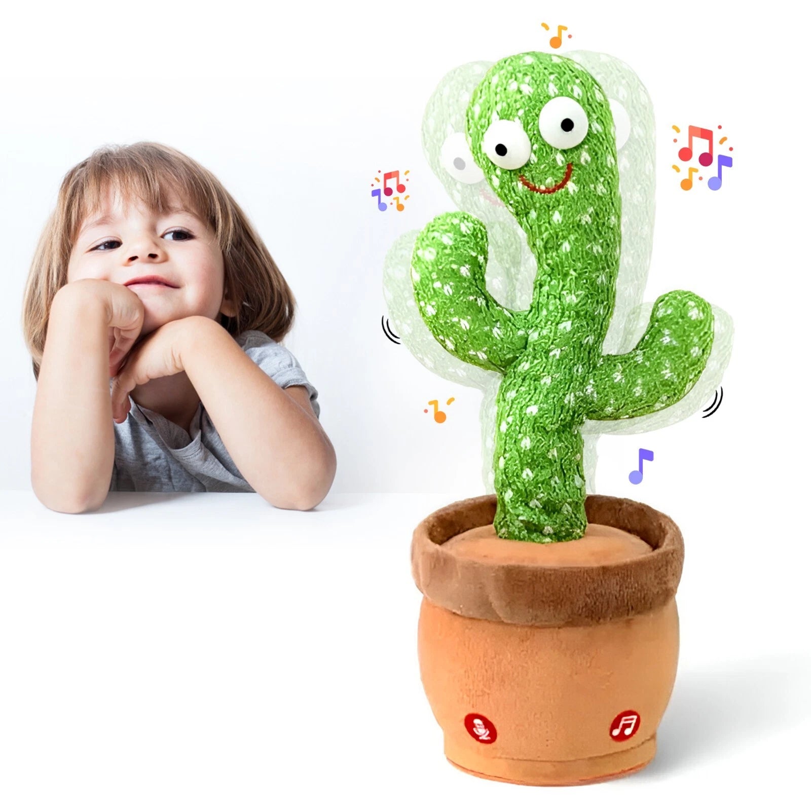 Dancing Talking Cactus Toy | Music, Lights & Voice Repeat | Baby/Kid Gift (Copy)