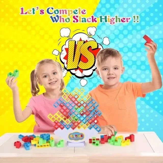 48 Pcs Tetris Tower Balance Game – Fun Building Puzzle Toy for Kids & Family