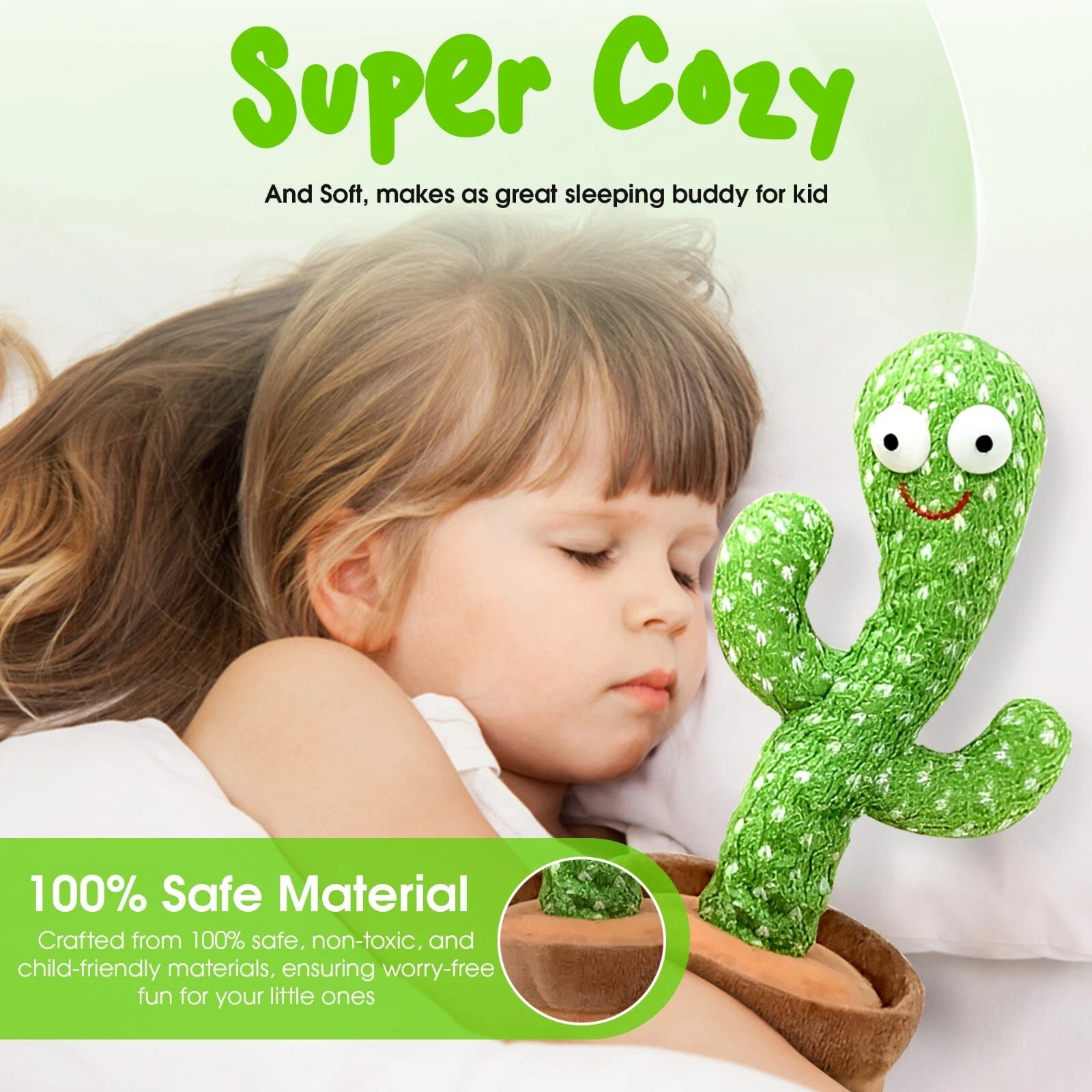 Dancing Talking Cactus Toy | Music, Lights & Voice Repeat | Baby/Kid Gift (Copy)