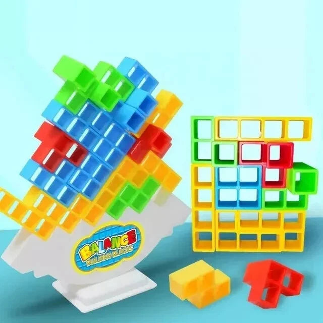 48 Pcs Tetris Tower Balance Game – Fun Building Puzzle Toy for Kids & Family