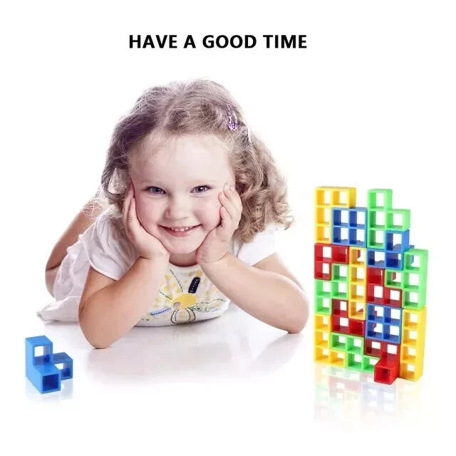 48 Pcs Tetris Tower Balance Game – Fun Building Puzzle Toy for Kids & Family
